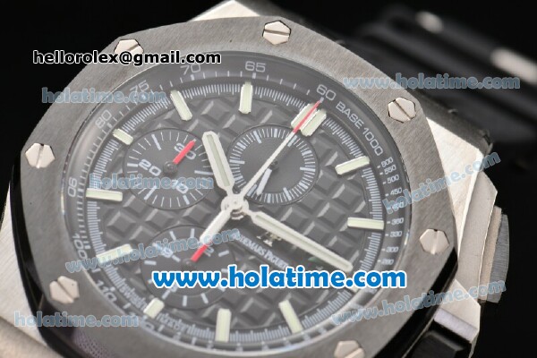 Audemars Piguet Royal Oak Offshore Chrono Swiss Valjoux 7750 Automatic Steel Case with Black Bezel and Stick Markers - 1:1 Best Edition (ZF) - Click Image to Close